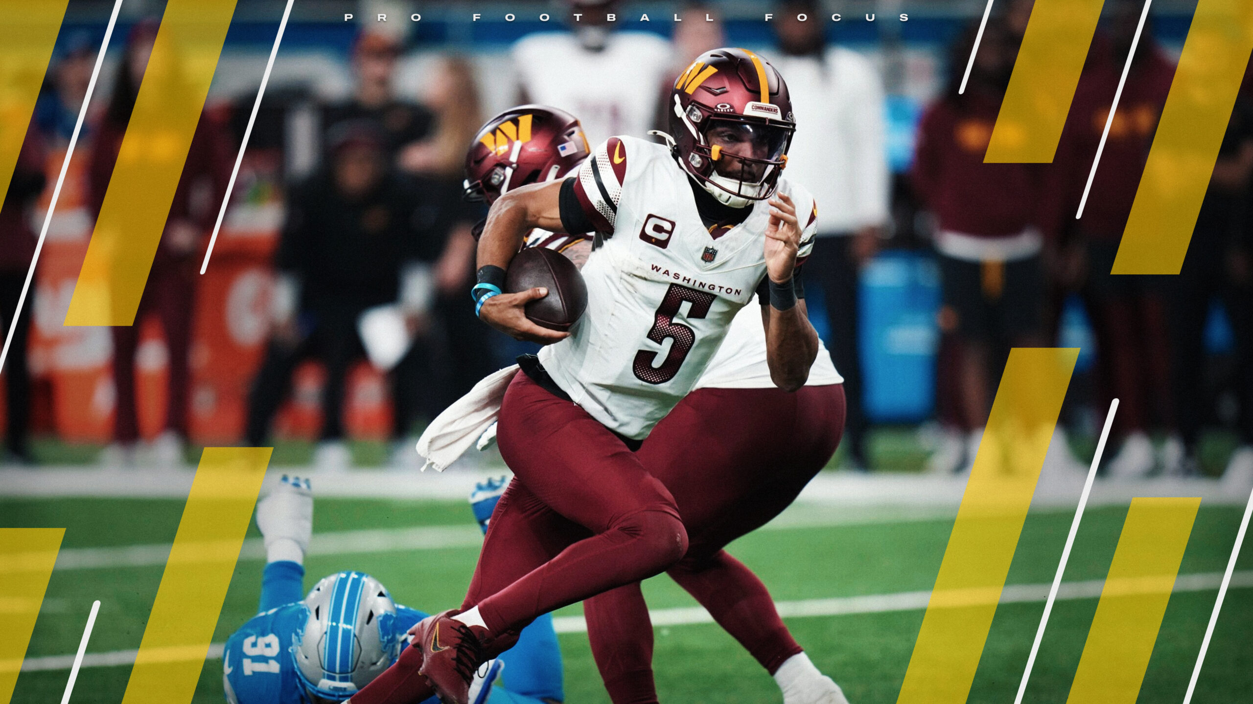 PFF_NickAkridge's tweet card. Diving into Jayden Daniels’ rookie campaign and breaking down what went right—and what needs work—for the former No. 2 overall pick.