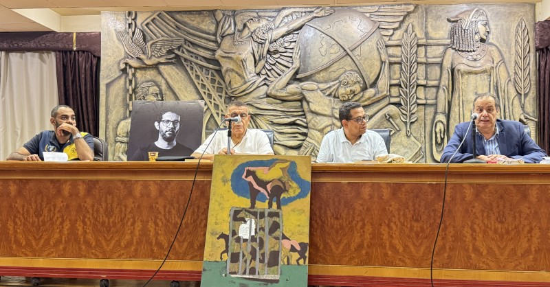 3arabawy's tweet card. Calls to free cartoonist Ashraf Omar on one anniversary of detention