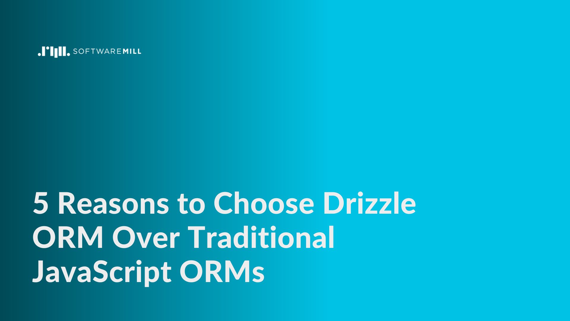 softwaremill's tweet card. Learn five reasons why Drizzle ORM is worth considering, especially regarding performance, full control over queries, and clean TypeScript architecture.