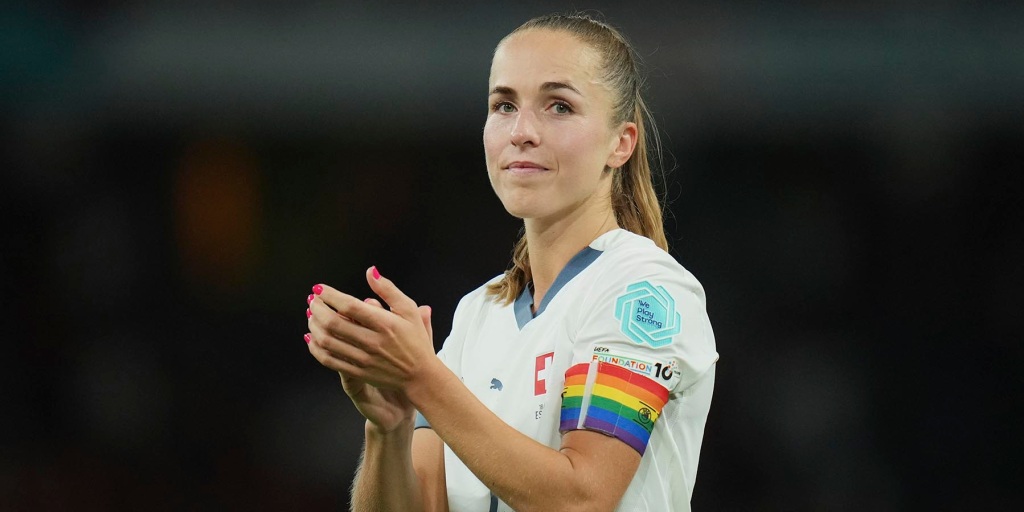 NBCOUT's tweet card. The rainbow armband is intended to show solidarity with the LGBTQ community, while it also stands for diversity.