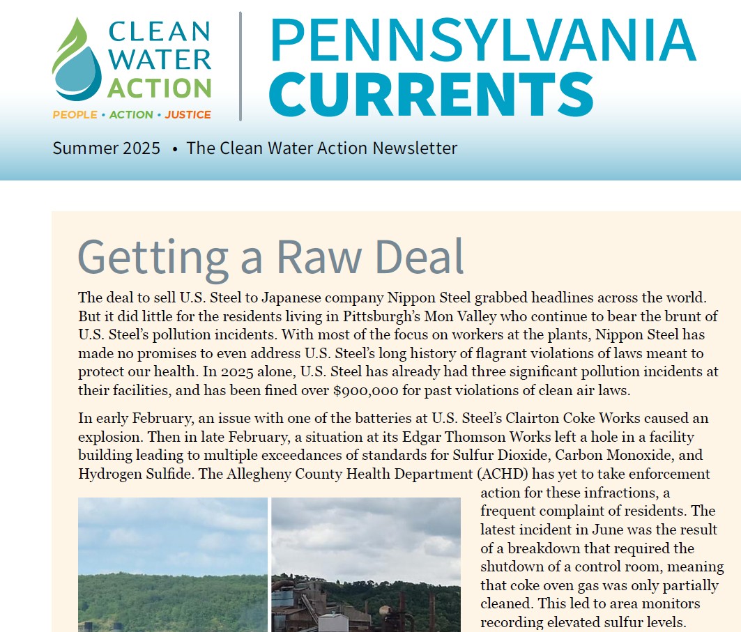 cleanh2oaction's tweet card. In this Issue: Getting a Raw Deal; Lobby & Day of Action in Harrisburg; Philadelphia Environmental Justice Summit; A Victory for Residents
Concerned About Their Water; Keeping Water Public Controll...