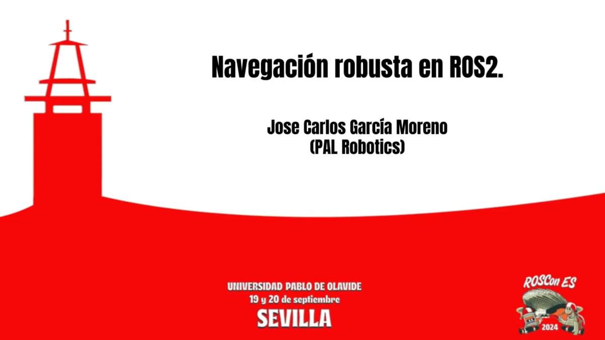 rosconspain's tweet card. ROSCon España 2024 se celebrará en la Universidad Pablo de Olavide (UPO), de Sevilla, los días 19 y 20 de septiembre de 2024. ROSCon España 2024 es una oportunidad para que los desarrolladores de ROS...
