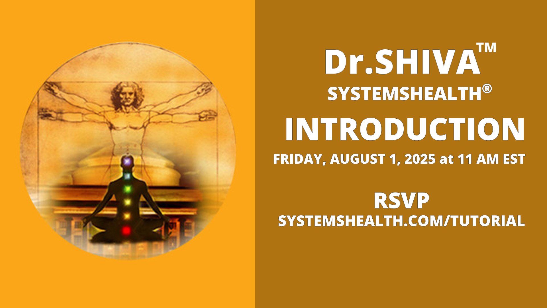 Systems_Health's tweet card. Please fill out the following fields to attend an INTRODUCTION to Systems Health® Tutorial with Dr.SHIVA™ on FRIDAY, Aug 1, 2025 at 11 am EST. After you register, you will receive…