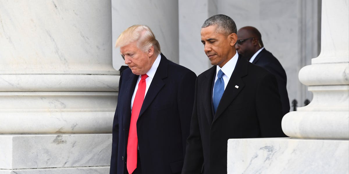 newrepublic's tweet card. Donald Trump is still desperate to shift blame for the Epstein files onto Barack Obama.