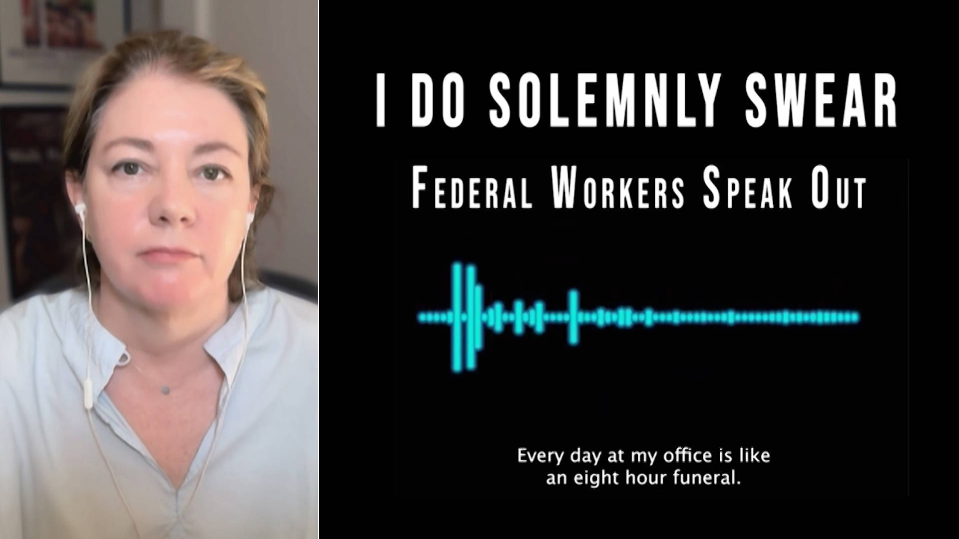 democracynow's tweet card. A new audio series published by the group Federal Workers Against DOGE looks at the plight of fired federal workers whose jobs and careers were cut short by the Trump administration’s systematic...