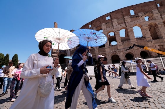 EmmaLGraney's tweet card. Heat alerts are in place in France, Spain, Portugal, Germany, Italy and Greece, with England also enduring sweltering temperatures