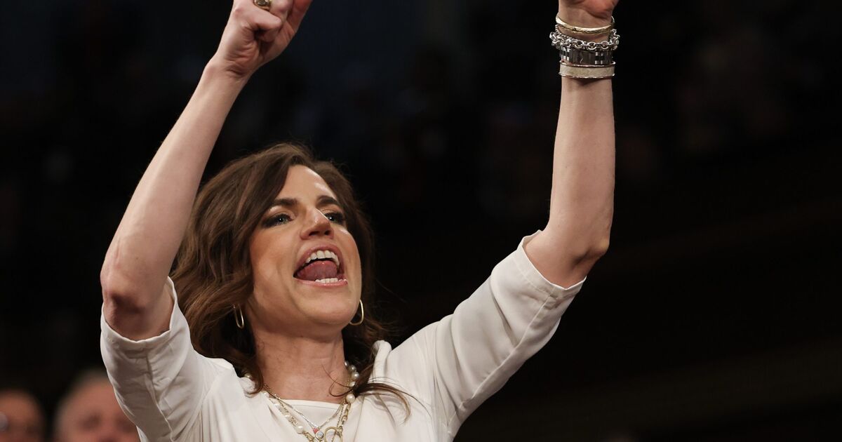 lgbtqnation's tweet card. "Every day Nancy Mace wakes up and challengers herself to demonstrate just how stupid she is to the American public."