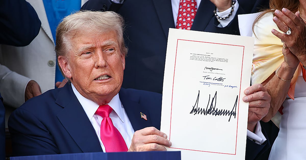 ajc's tweet card. A new Democrat-backed poll tests voter attitudes in Georgia to President Donald Trump's "big, beautiful" budget bill.
