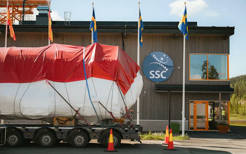 ESpaceflight's tweet card. ESA's Themis reusable rocket demonstrator has completed its journey to the Esrange Space Centre, where it will be prepared for an initial 20-metre hop test.