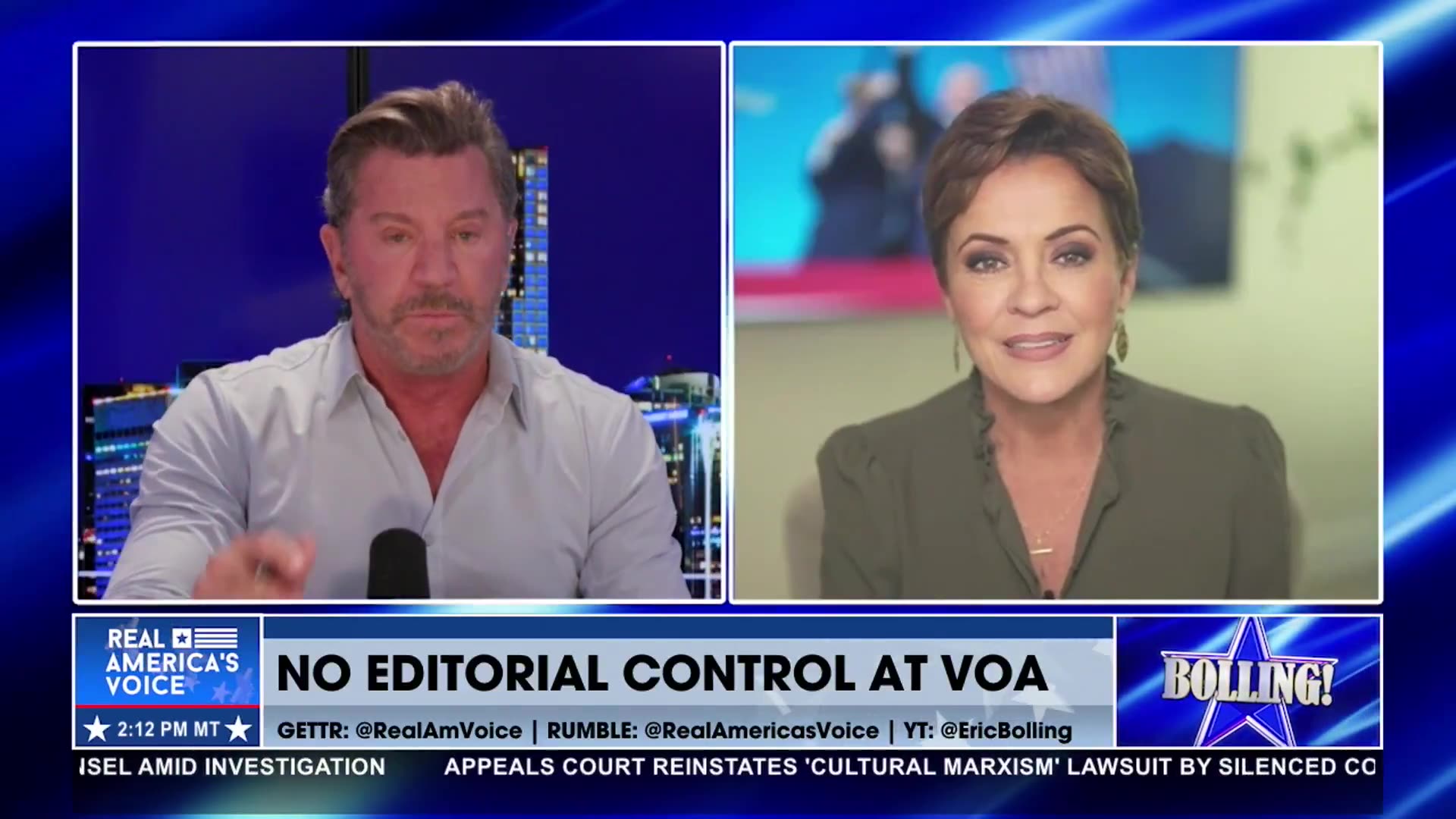 KariLakeWarRoom's tweet card. "They could go totally rogue in the news room and cover pro-CCP, pro-Iranian regime, anti-American stories.” Kari Lake details the editorial firewall at Voice of America. GET RAV ON THE GO! START LIST