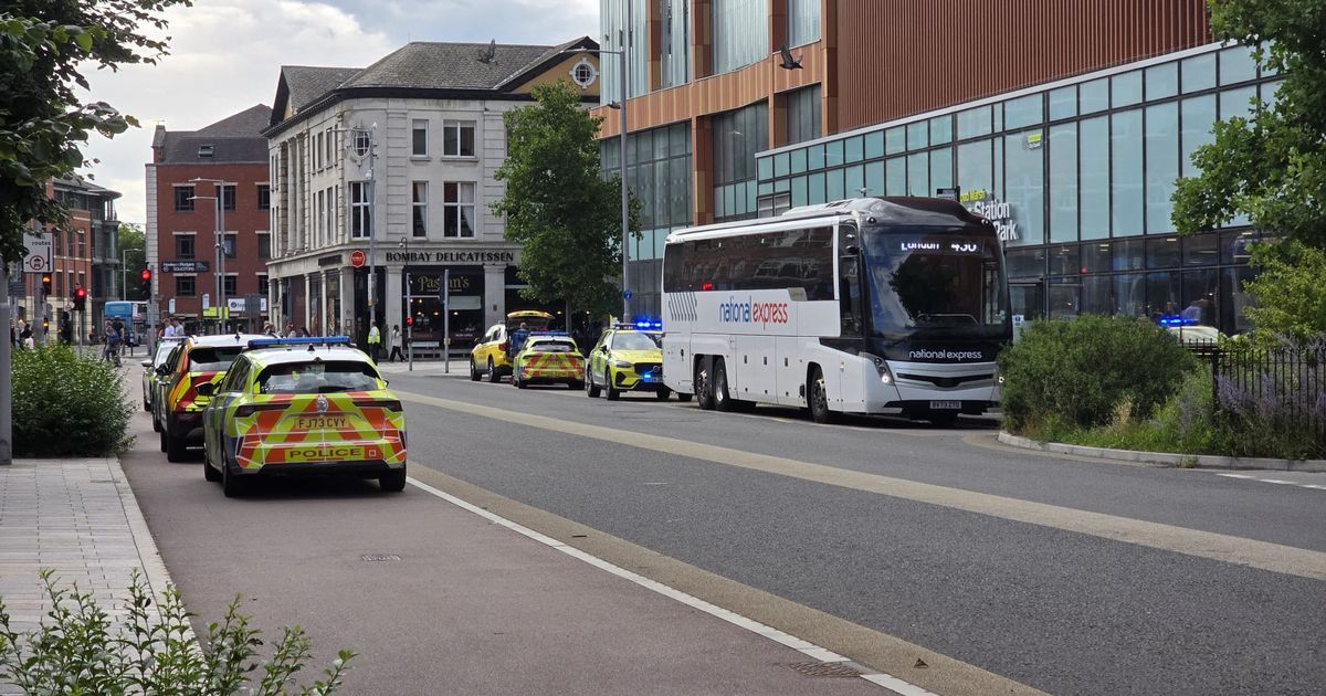 nottslive's tweet card. Some buses are being diverted because of the ongoing incident