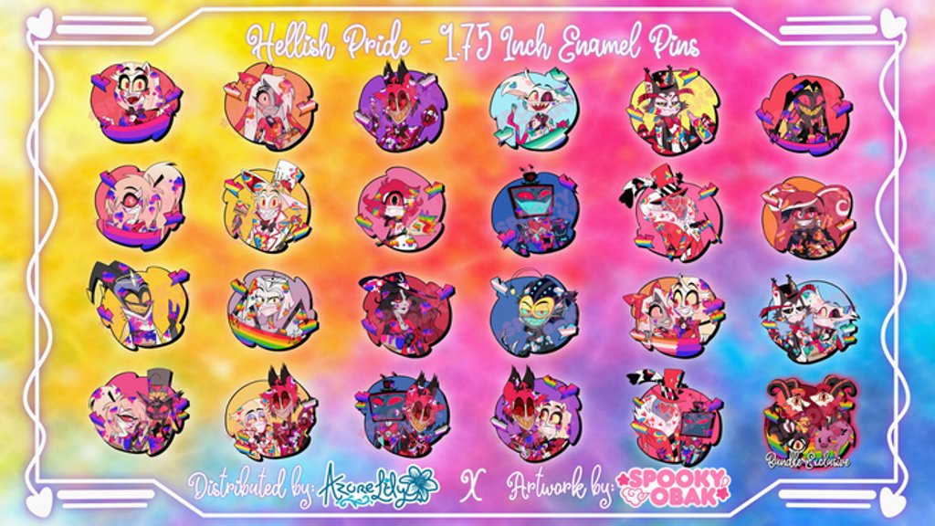 SpookyObak's tweet card. Show your pride with your favourite characters, and a splash of paint!