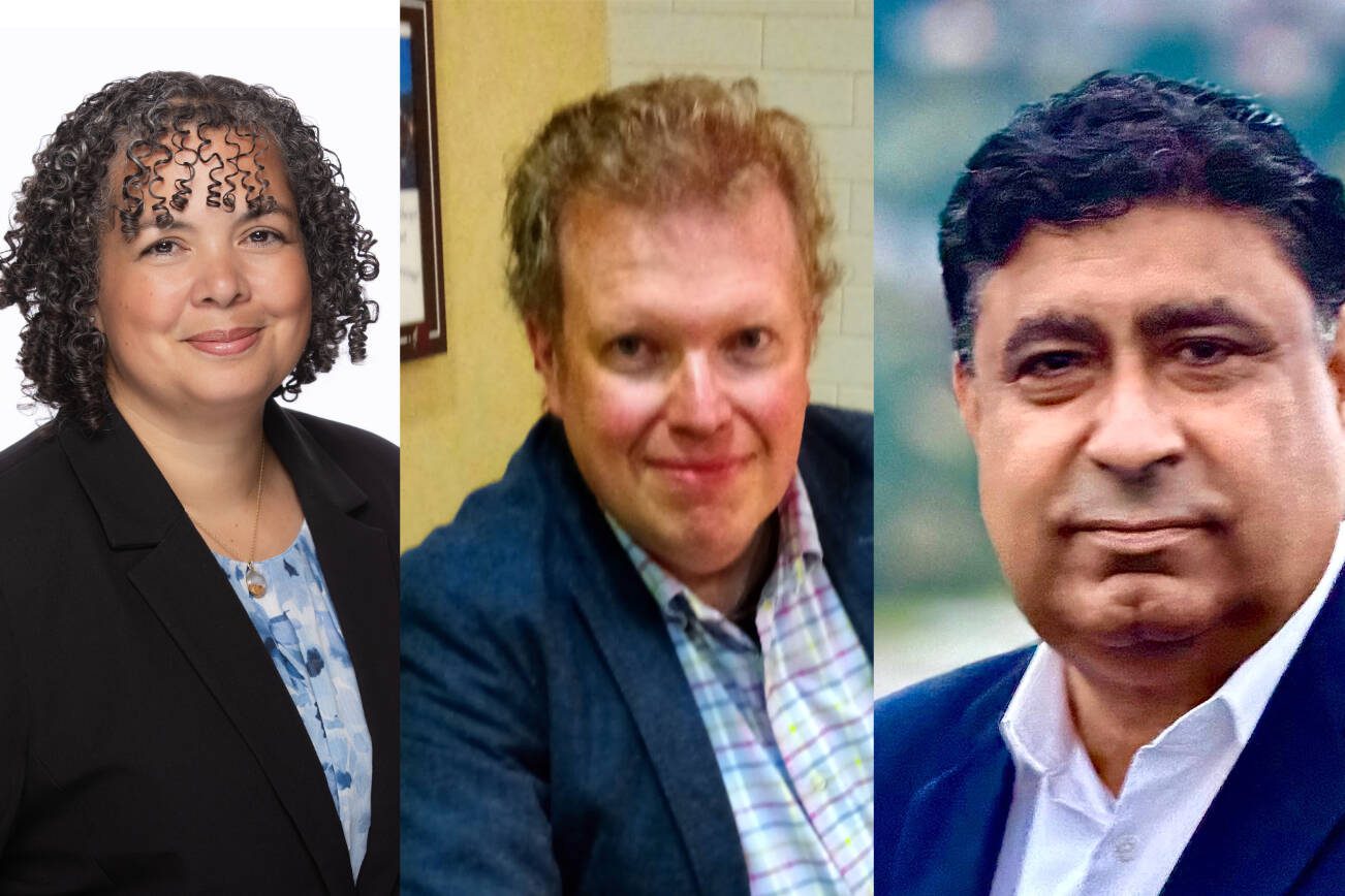 EverettHerald's tweet card. Three newcomers — Carson Sanderson, Arun Sharma and Brian Travis — are eyeing the vacant seat on the district’s board of directors.