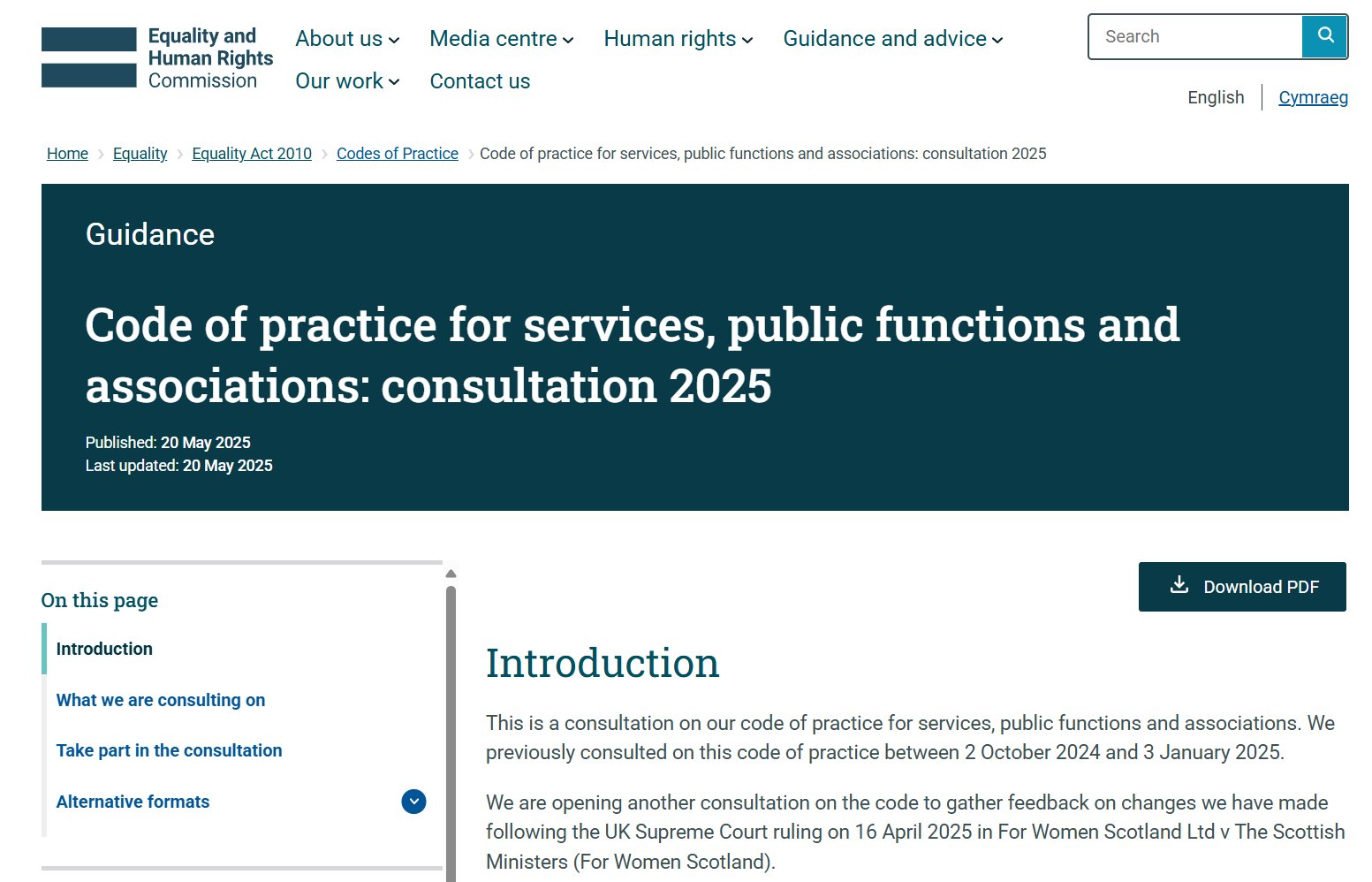 mbmpolicy's tweet card. The Equality and Human Rights Commission’s consultation on its Code of practice for services, public functions and associations closes later today. The EHRC is only seeking comments on those parts of...