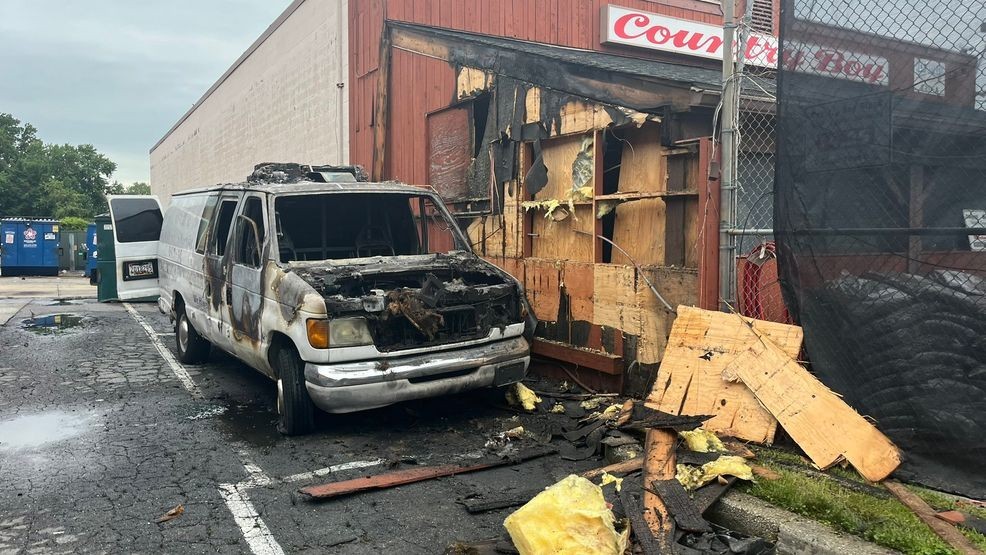 mcfrsPIO's tweet card. Two charred vehicles are at the center of an arson investigation in Glenmont, Maryland.