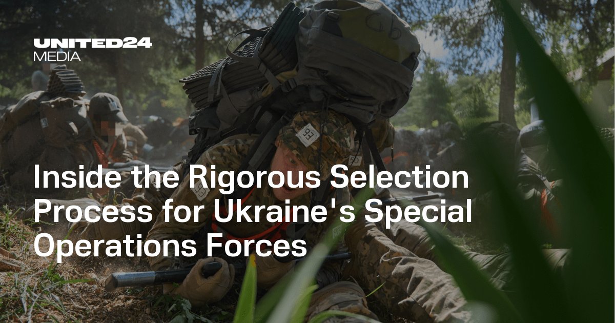 United24media's tweet card. Before you can train to become one of Ukraine’s Special Operations Forces, you have to survive “Selection.” It’s not a course. It’s not preparation. It’s a bru…