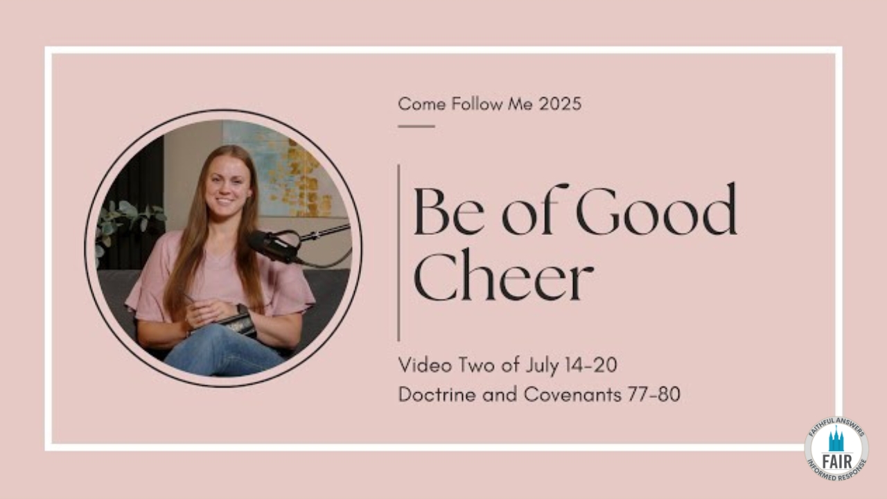 ldsfair's tweet card. Discover faithful answers and gospel-centered insights from FAIR. Read: Come, Follow Me with FAIR – Doctrine and Covenants 77–80 – Part 2 – Autumn Dickson.