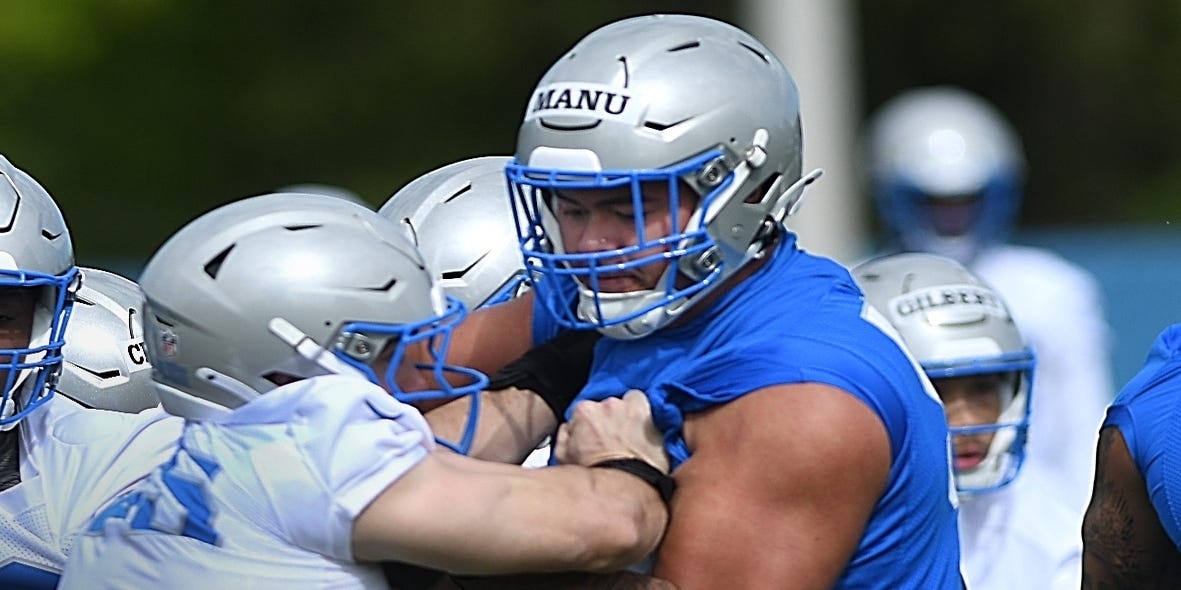 detroitnews's tweet card. Giovanni Manu is hoping a learning year under his belt and the mentorship of his fellow Lions offensive linemen will make a difference in development.