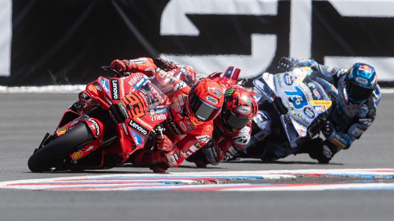 MotoGP_ESPN's tweet card. La máxima categoría del motociclismo mundial regresa al Autódromo de la capital de Argentina luego de 28 años.