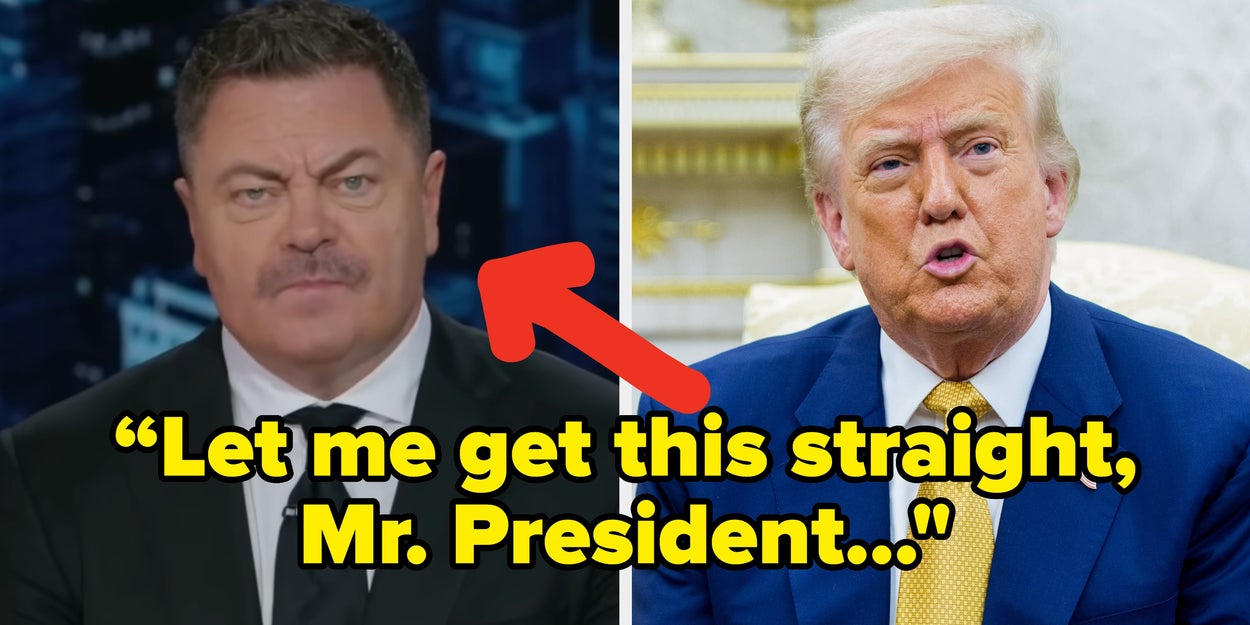 BuzzFeedUK's tweet card. The Parks and Recreation star hit the president with a brutal reality check.