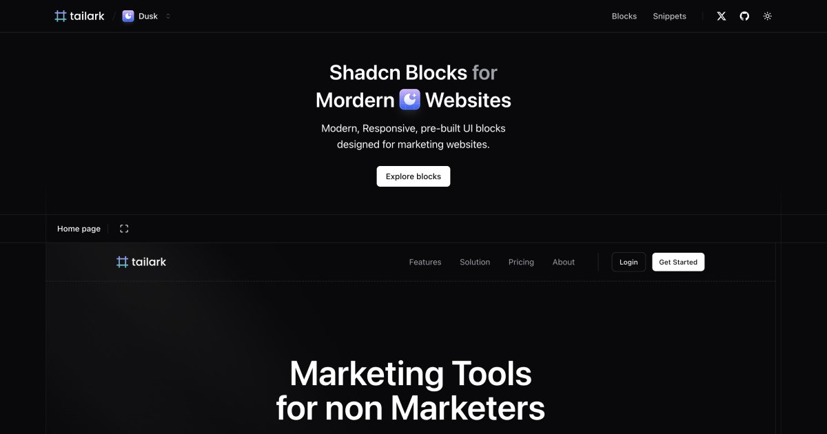_sibiraj's tweet card. Speed up your workflow with responsive, pre-built UI blocks designed for marketing websites.
