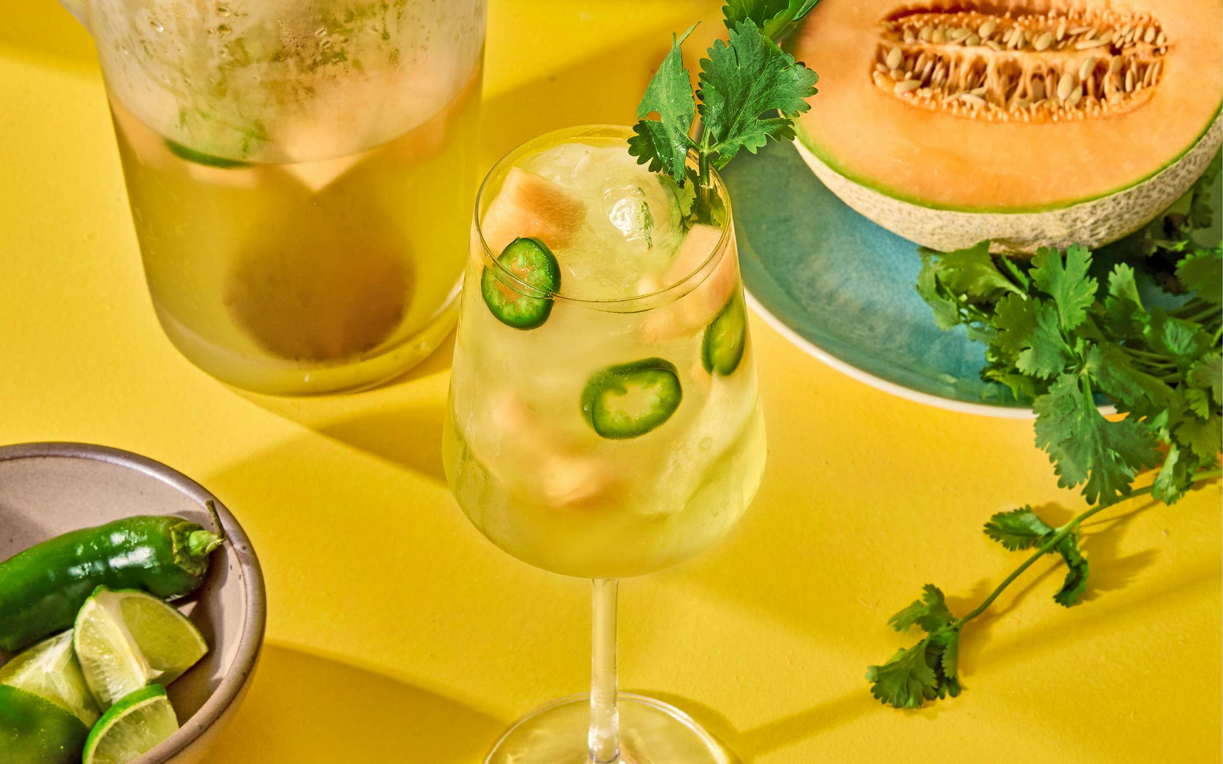 TexasMonthly's tweet card. Taking the “spicy sauvy B” trend to the next level, this make-ahead drink features cilantro and cantaloupe to make it extra summery. 