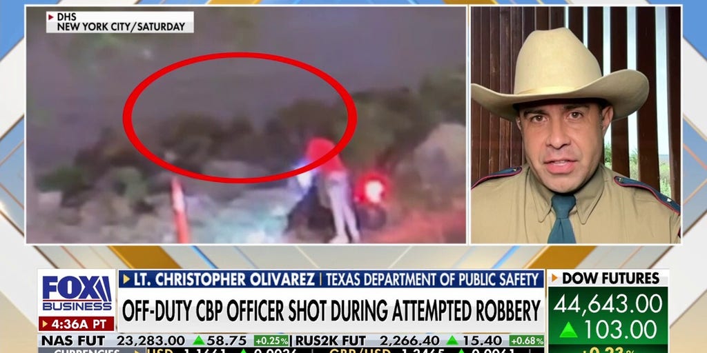 MariaBartiromo's tweet card. Texas Department of Public Safety Lt. Christopher Olivarez discusses the shooting of an off-duty border agent in NYC by an illegal migrant on 'Mornings with Maria.'