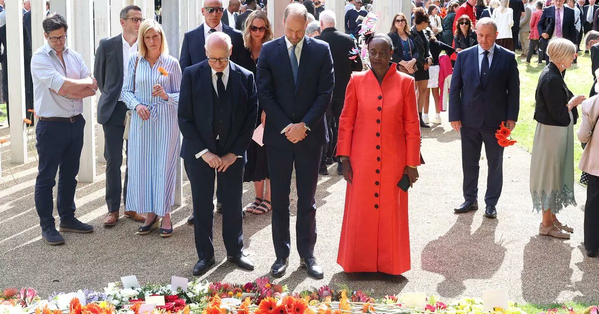 rjmyers's tweet card. Prince William attended an emotional ceremony in Hyde Park to commemorate the victims and survivors of the 7/7 bombings, which took place 20 years ago today