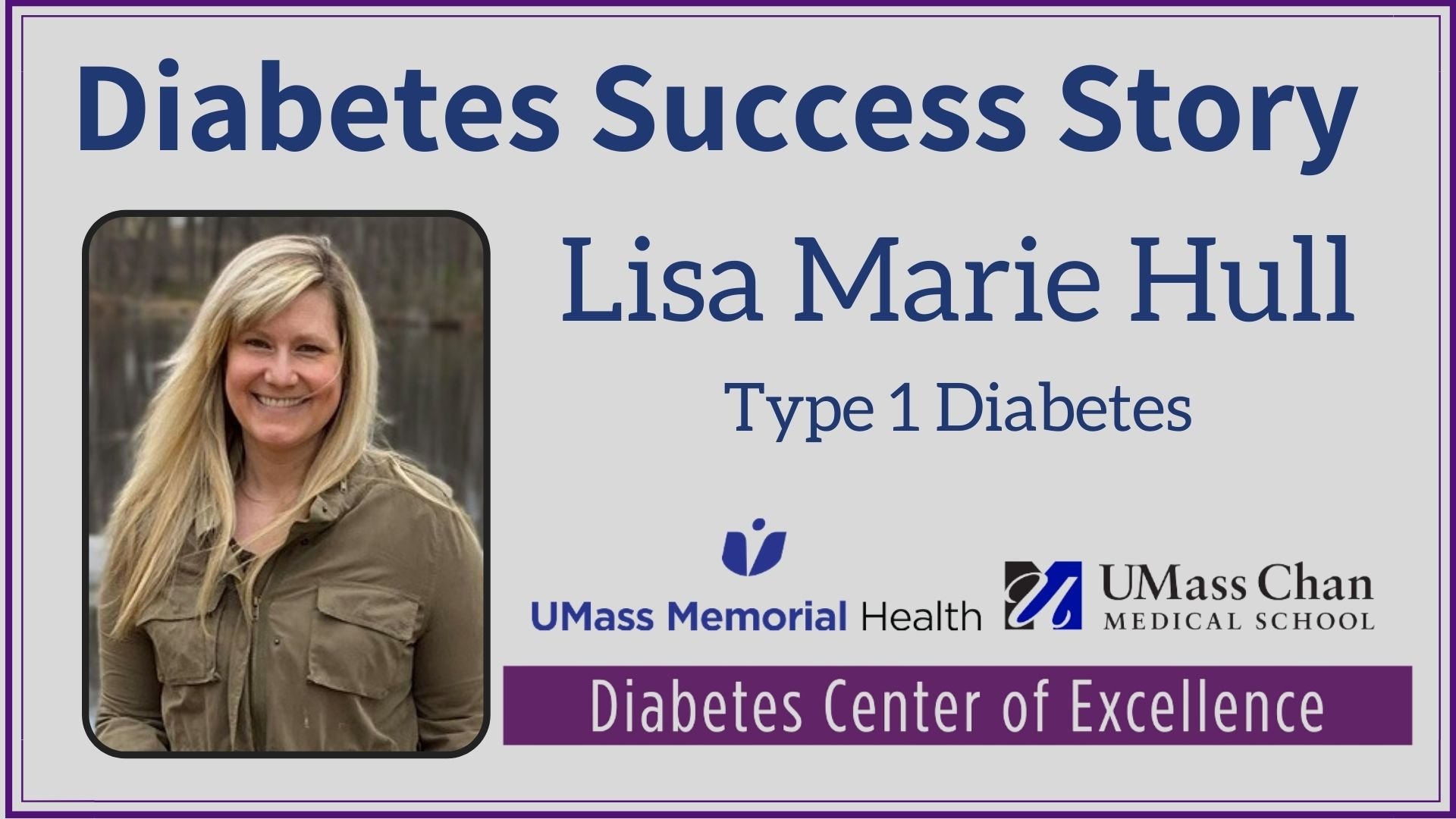 UMassDiabetes's tweet card. Lisa Marie Hill was diagnosed with type 1 diabetes on Halloween night in 1985 at the age of four.  View her photo essay and learn more about her successful diabetes management.  