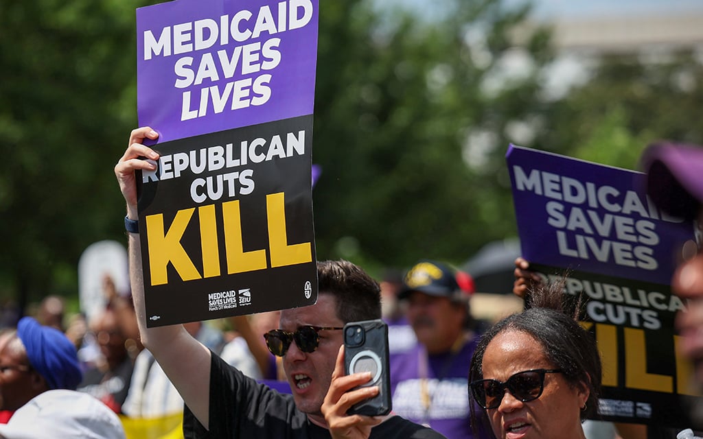 TrebleForAZ's tweet card. The Big Beautiful Bill will cut billions of dollars to Medicaid. There are millions of Arizonans enrolled in the program. Politicians on both sides are voicing concerns and support for the Presiden...
