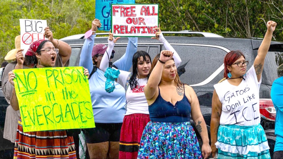 PeoplesWorld's tweet card. Call and write or visit your U.S. Representative and Senators to demand that Congress immediately defund and close the inhumane and life-threatening detention center imprisoning 1,000 immigrants of...