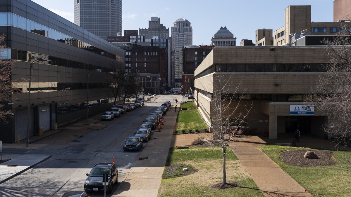 stlpublicradio's tweet card. A report recommends St. Louis Public Schools close 37 of its 68 buildings for the 2026-27 school year due to declining student enrollment and aging infrastructure.