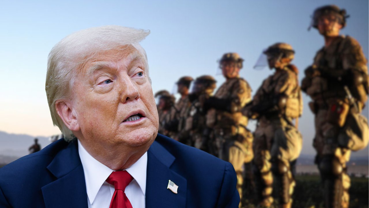 JustLeadersUSA's tweet card. Trump directed ICE and other federal law enforcement agents to defend themselves by "whatever means is necessary" against so-called "THUGS."