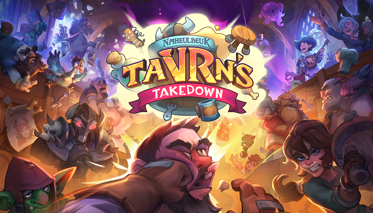 HomeRunPR's tweet card. You looking for a VR fantasy fight? HEY! Them's fightin' words, as you'll take on all comers in TaVRn’s Takedown - Naheulbeuk