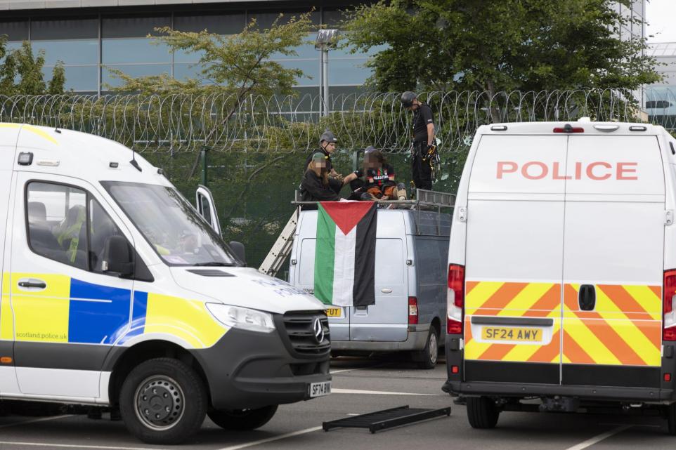 ScotNational's tweet card. TWO women who were charged under the Terrorism Act after a van was driven into the fence of an Edinburgh defence factory have been released on bail