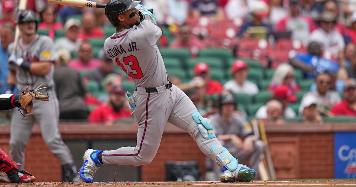 ajcRodBeard's tweet card. Acuña was selected as an All-Star starter despite missing the first 49 games of the season while recovering from a torn ACL. In the 45 games he’s played, he is batting .323.