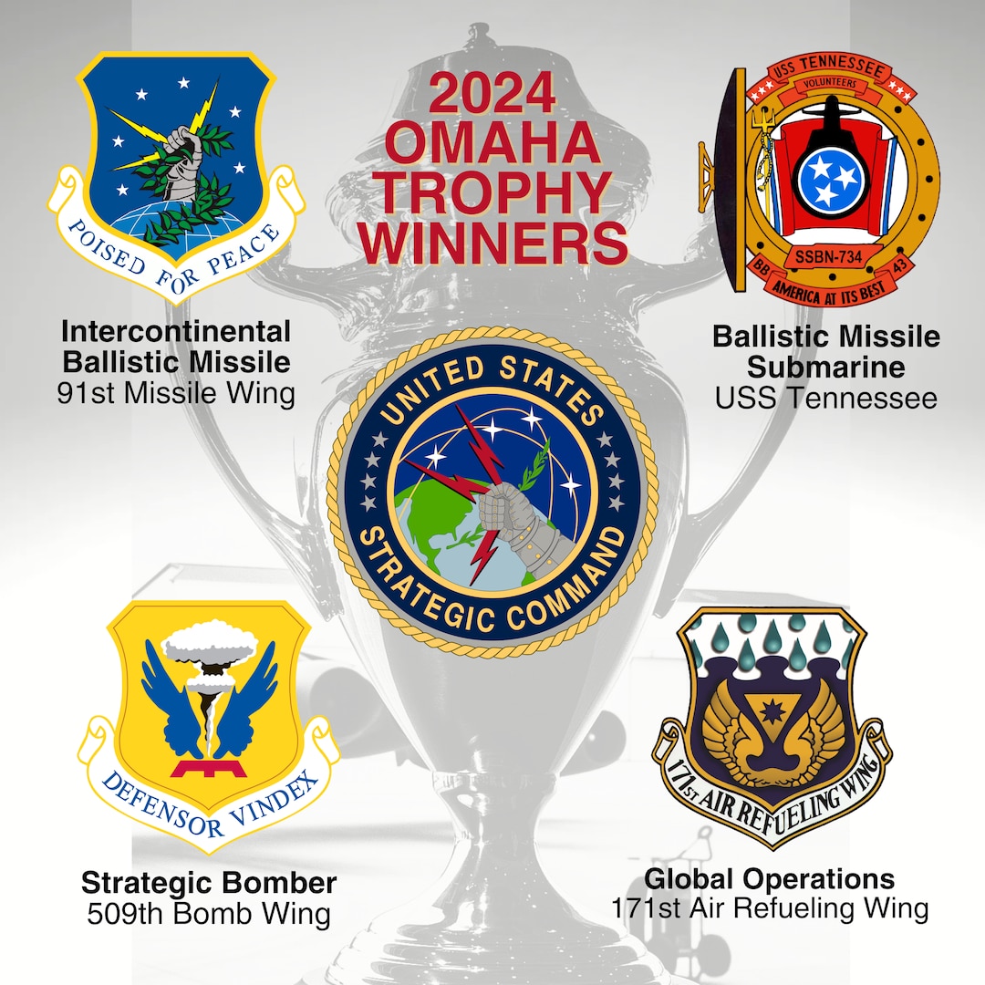 Whiteman_AFB's tweet card. USSTRATCOM Commander Gen. Anthony Cotton recently announced winners of the Strategic Command Consultation Committee’s 2024 Omaha Trophy.