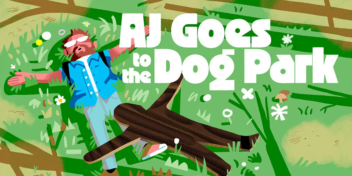 LoudAndClearRvs's tweet card. Low-budget comedy AJ Goes to the Dog Park has puns and wacky jokes. It cleverly embraces limitations, though its third act is weakly written.