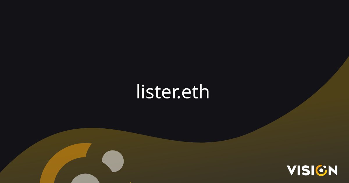 metagod_eth's tweet card. Learn more about lister.eth on Vision.io, the premier domain marketplace.
