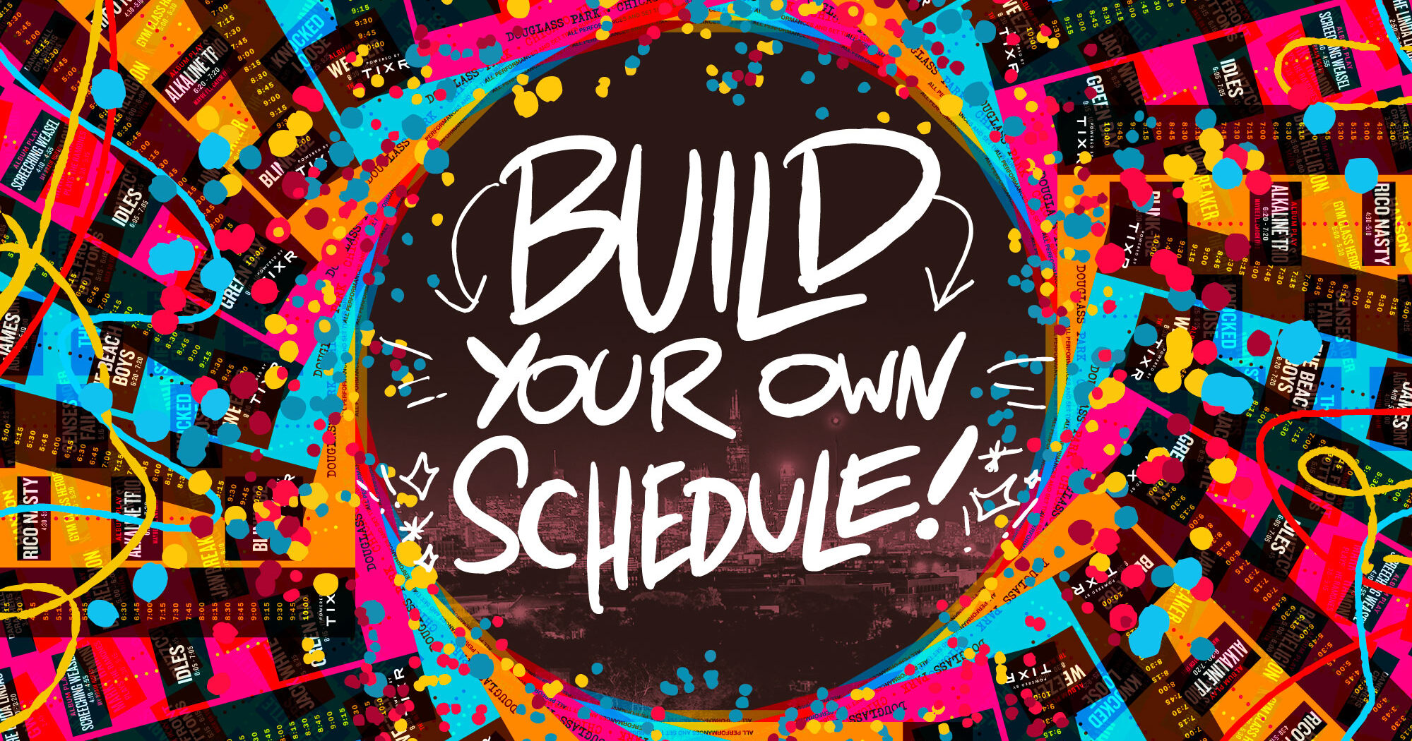 RiotFest's tweet card. Build your own schedule for Riot Fest 2025 and share it with your friends, if you have any.