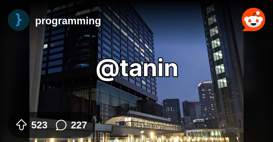 tanin's tweet card. Explore this post and more from the programming community