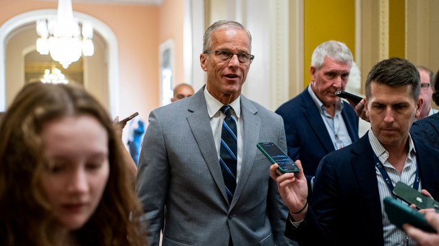 thehill's tweet card. Senate Majority Leader John Thune (R-S.D.) said on Monday that he is open to President Trump’s call to cancel the August recess as part of the GOP’s push to quickly confirm his nominees. Thun…