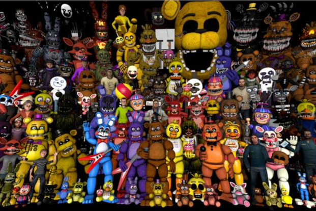 mrplayguy's tweet card. A FNAF quiz all about (almost) every single FNAF animatronic! Can you guess them all? (This took me 4 days omg) (Only animatronics. No human characters)