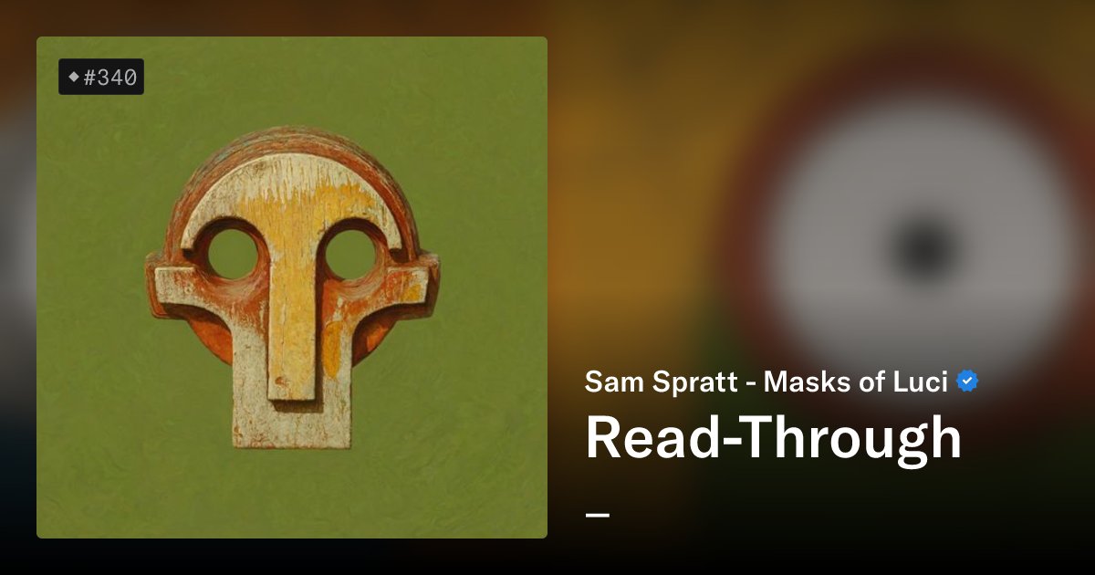botofluci's tweet card. "The Masquerade is my next chapter of the story of Luci, continuing right where The Monument Game left off. Art, community-building, and modern exegesis come together to elevate the choices, connec...