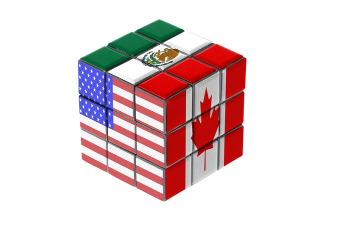 Gjallarhornet's tweet card. Canada and Mexico are closing in on a scheme to bypass the US landmass to reduce transshipment tariffs and taxes in the US.