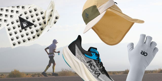 esquire's tweet card. The sneakers, clothes, and electrolytes needed for 135 miles through Death Valley.