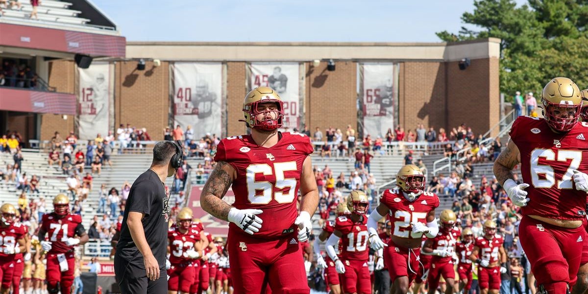 BCEagleInsider's tweet card. A detailed look at the offensive line room heading into camp.