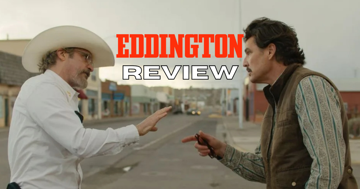 MyCosmicCircus's tweet card. John Dotson reviews the latest Ari Aster movie Eddington starring Joaquin Phoenix, Emma Stone, and Pedro Pascal.