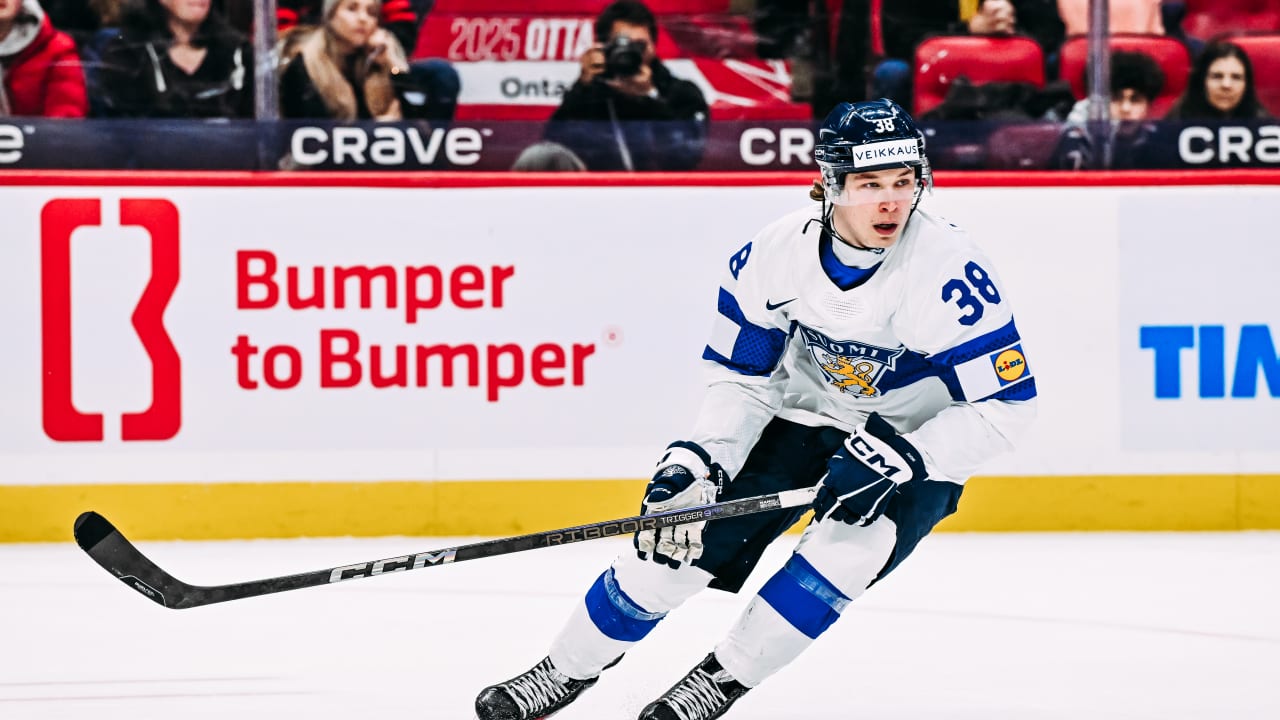 JonathanDMillsy's tweet card. 19-year-old forward prospect led HPK of Finland’s SM-Liiga in assists, points this season