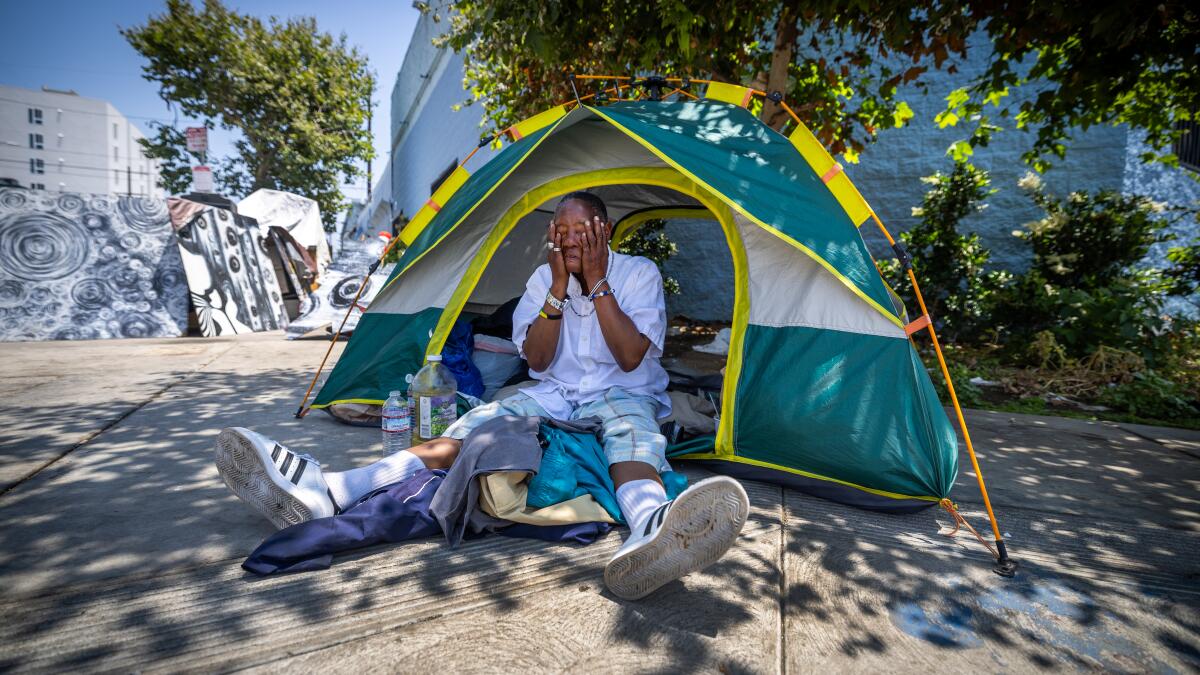 sherlyholmes's tweet card. The Los Angeles Homeless Services Authority said its annual count showed total homelessness, including people in shelters, in L.A. County declined 4% this year and 3.4% in the city.